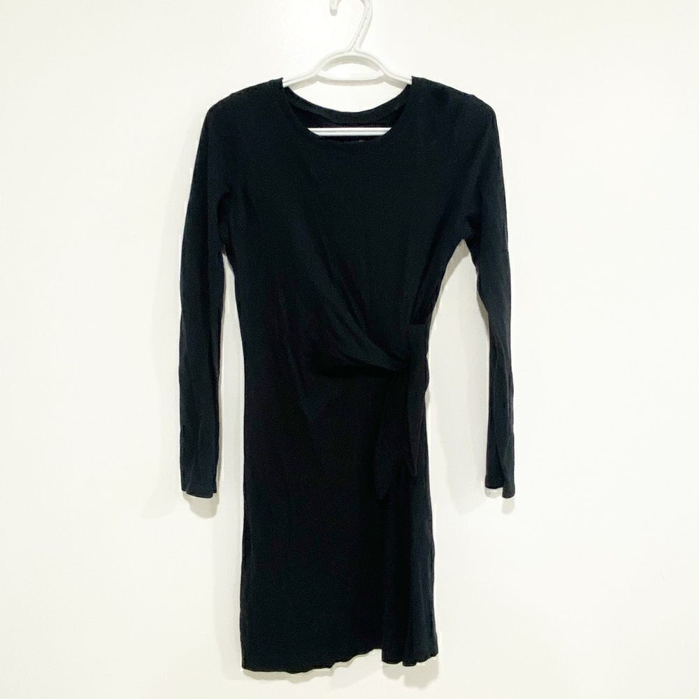 Aerie side tie black dress